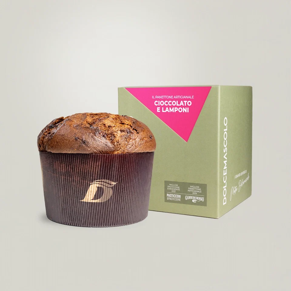 Panettone Cioccolato e lamponi 750gr