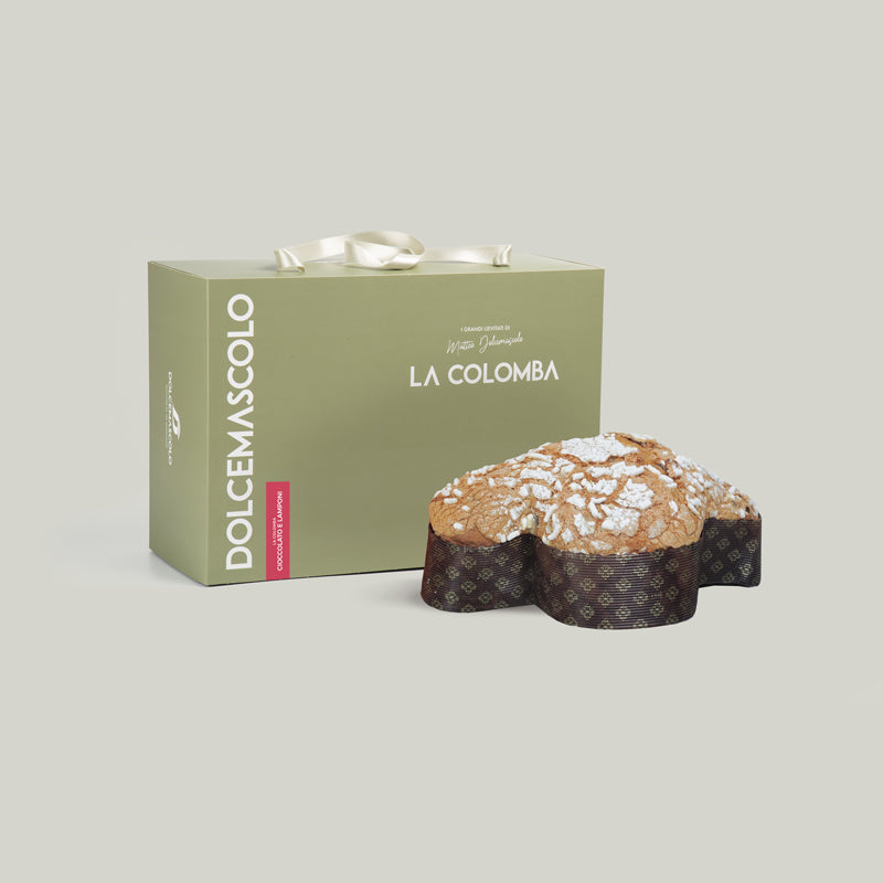 Colomba cioccolato e lamponi Dolcemascolo